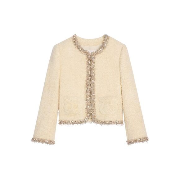 Celine Women Chelsea Jacket Embroidered In Natté Silk - Picture 1 of 2